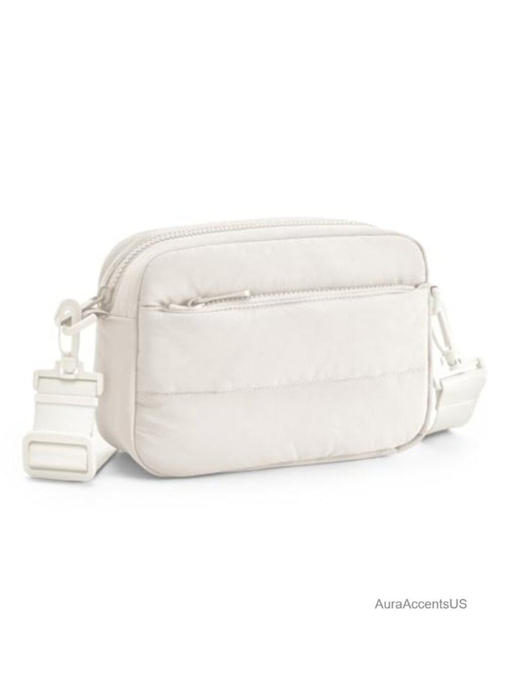Women Puffy Quilted Nylon Crossbody Bag RFID Blocking Small Travel Purse